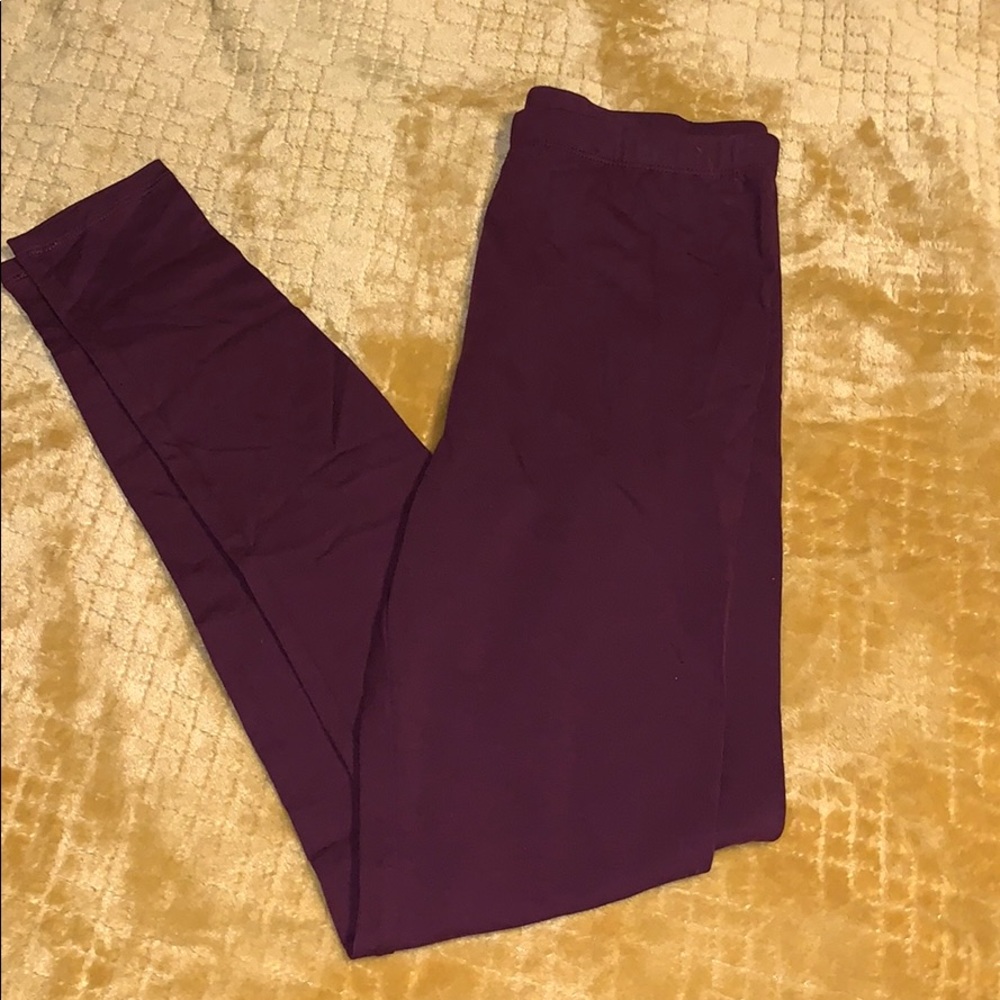 Maroon F21 Leggings